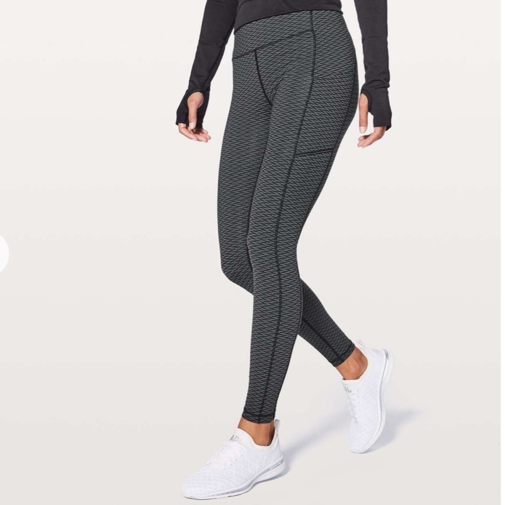Lululemon Speed Up Tight 28" Score Jacquard Black Luna